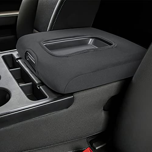 ISSYAUTO Center Console Cover Compatible with Silverado Sierra 2014 2015 2016 2017 2018 with 40/20/40 Jump Seat Console Neoprene Armrest Cover (fit Split Bench Seat Console ONLY) - Image 1