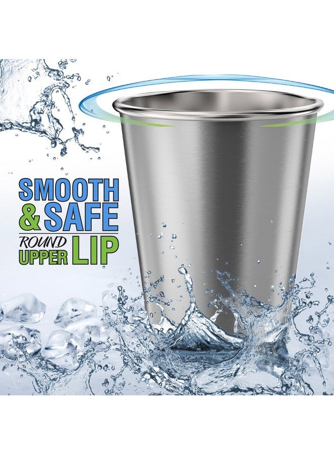 تشيل أوت لايف أكواب CHILLOUT LIFE المصنوعة من الفولاذ المقاوم للصدأ للأطفال والصغار، سعة 8 أونصة - أكواب شرب من الفولاذ المقاوم للصدأ للاستخدام المنزلي والأنشطة الخارجية، خالية من مادة BPA، صحية وغير قابلة للكسر، أكواب شرب معدنية فاخرة (عبوة من 4 قطع) - Image 2