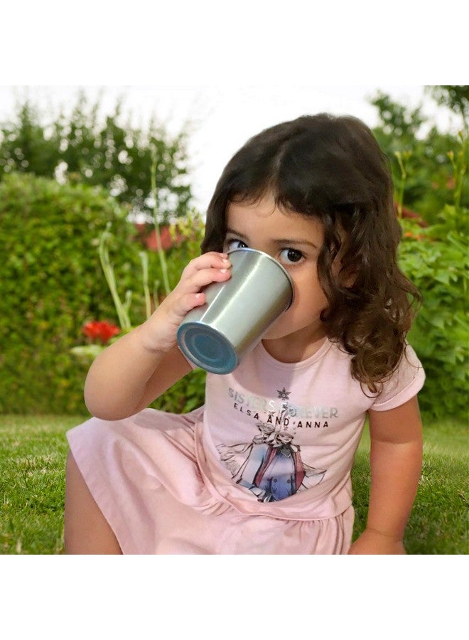 تشيل أوت لايف أكواب CHILLOUT LIFE المصنوعة من الفولاذ المقاوم للصدأ للأطفال والصغار، سعة 8 أونصة - أكواب شرب من الفولاذ المقاوم للصدأ للاستخدام المنزلي والأنشطة الخارجية، خالية من مادة BPA، صحية وغير قابلة للكسر، أكواب شرب معدنية فاخرة (عبوة من 4 قطع) - Image 4