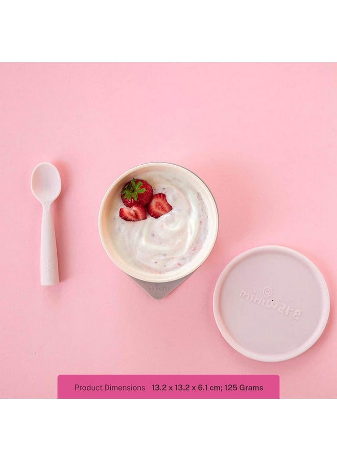 Miniware Miniware First Bites Baby Feeding Set with Baby Bowl, Detachable Suction Foot, and Baby Spoon - Eco-Friendly, BPA Free, Dishwasher Safe Baby Eating Essentials(Vanilla & Cotton Candy)  - Image 3