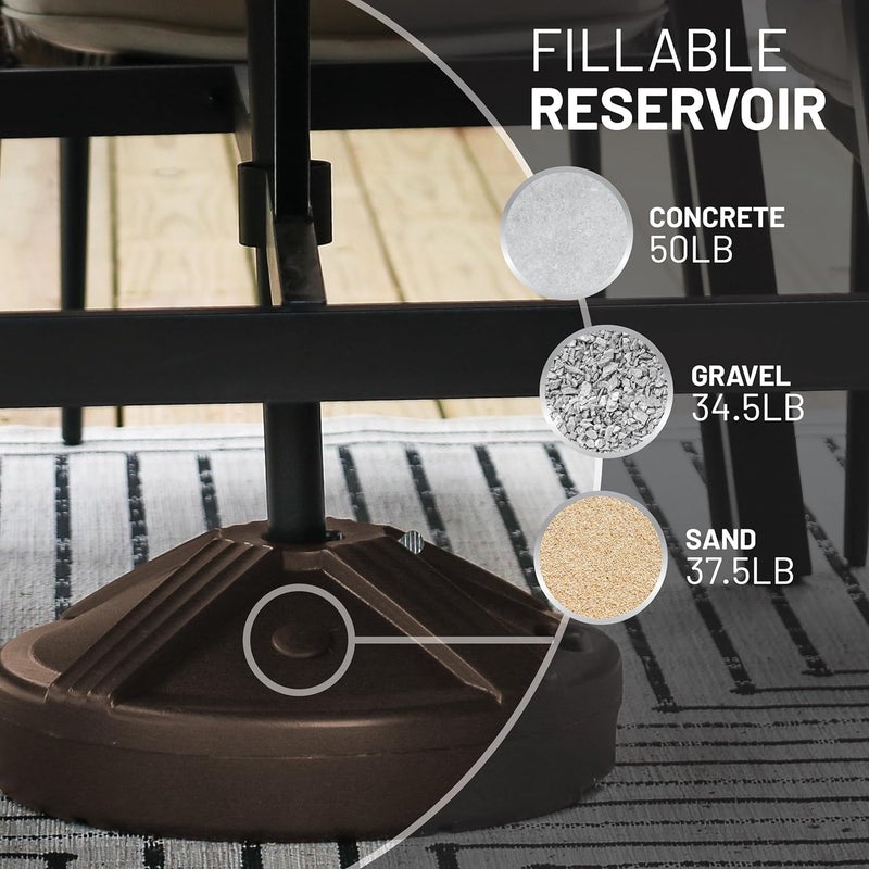 US Weight Durable 50 Pound Umbrella Base Designed to be Used with a Patio Table - Image 4