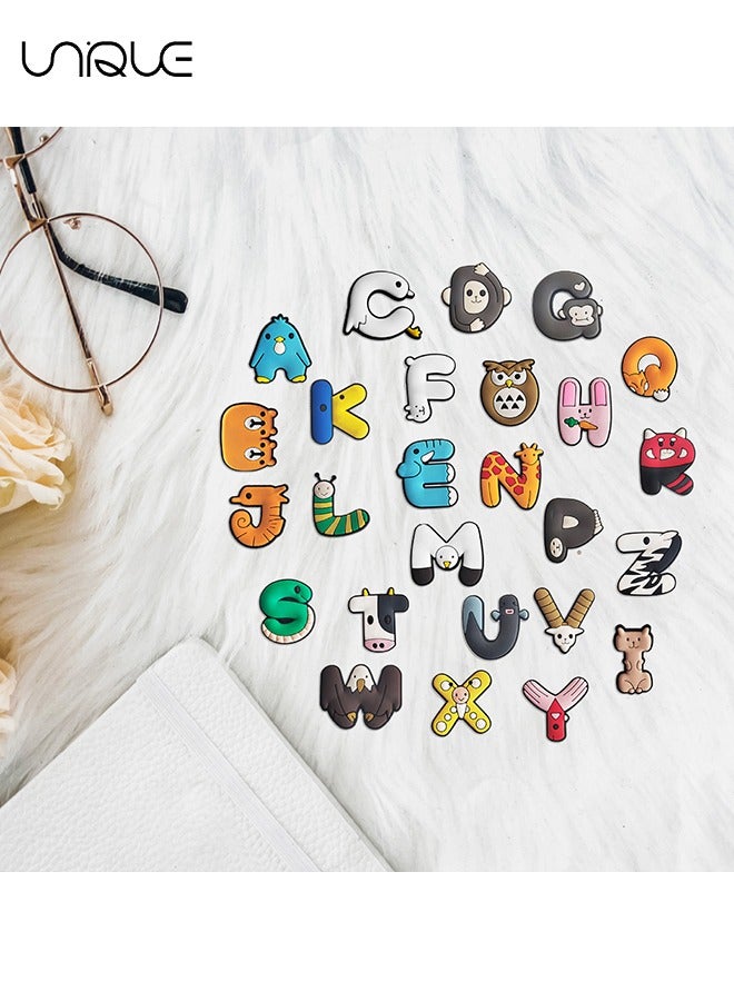 يونيك 26 جهاز كمبيوتر شخصى سلسلة الحروف الإنجليزية سحر الأحذية تمساح، الكرتون تمساح الملحقات للأحذية الديكور PVC سحر سوار معصمه للرجال النساء الاطفال حزب تفضل عيد ميلاد الأطفال مكافأة الهدايا - Image 5