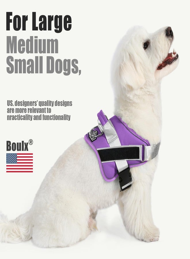 Bolux Dog Harness, No-Pull Reflective Dog Vest, Breathable Adjustable Pet Harness with Handle for Outdoor Walking - No More Pulling, Tugging or Choking (Lavender, X-Small (Pack of 1)) - Image 5