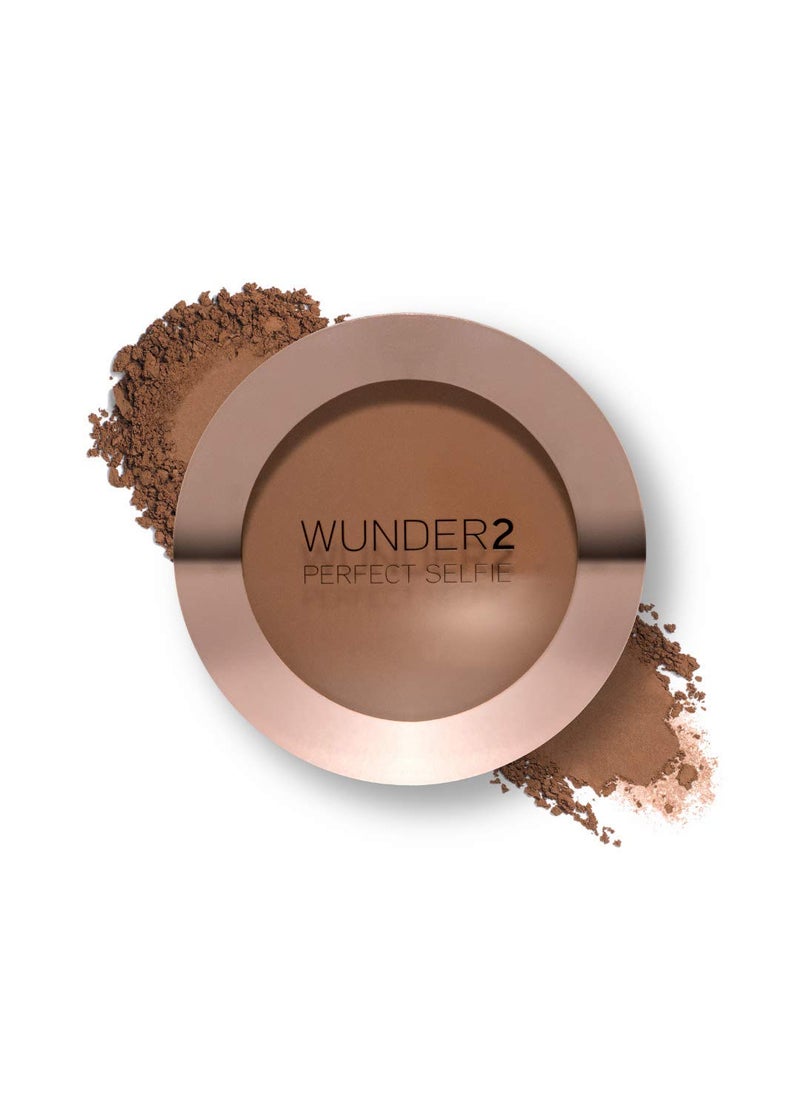 Wunderbrow - WUNDER2 PERFECT SELFIE Makeup Bronzing Veil HD Photo Finishing Powder Matte For Shine-Free Finish Pressed Compact, Sunkissed Bronzer Contour - Image 1