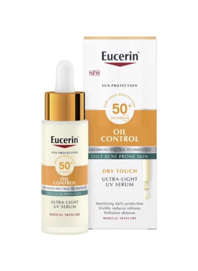 Eucerin Sun Oil Control Dry Touch Ultra-Light UV Serum SPF50+ 50ml - Image 2