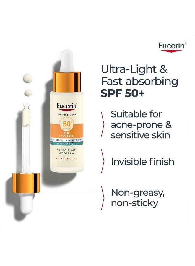 Eucerin Sun Oil Control Dry Touch Ultra-Light UV Serum SPF50+ 50ml - Image 4