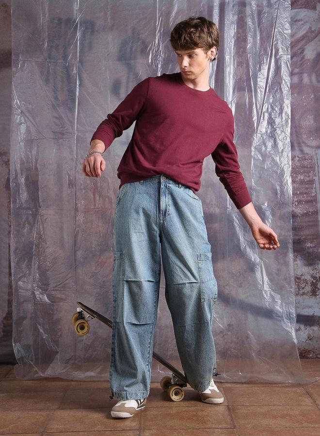 هوبرهولمي جينز باجي دنيم بتفاصيل مشطوفة - Image 1