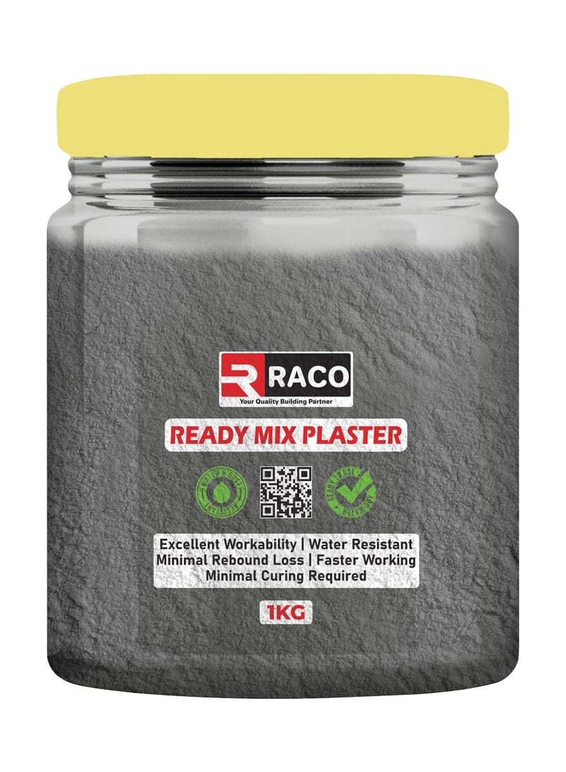 RACO Ready Mix Plaster | Instant Mix for Wall, Floor & Ceiling | Crack Filler | Ready-to-Use Cement with Fine Sand & Special Additives (1 KG)  - Image 1