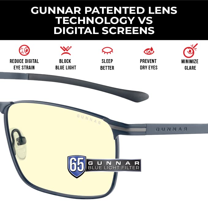 GUNNAR - Computer Blue Light Blocking Glasses Mendocino Blue Light Glasses, Midnight Blue, Adult US - Image 4