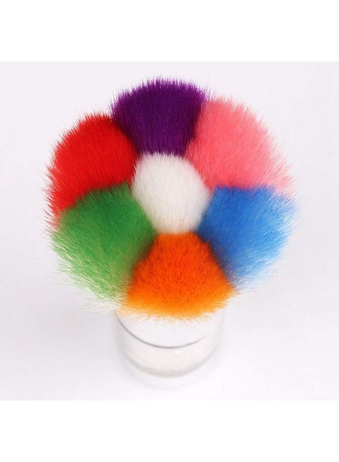 Filfeel Nail Brush Nails Dust Cleaner Acrylic Colorful Makeup Brushes With Diamond Cleaning Dust Brushes Art Nail Tools (Silver) - Image 5