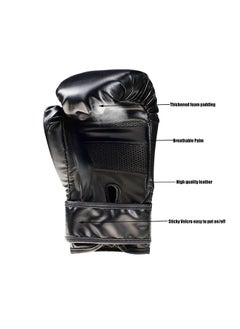 VInedi High-Quality Boxing Gloves Black Color for Ultimate Performance and Protection  - Image 2