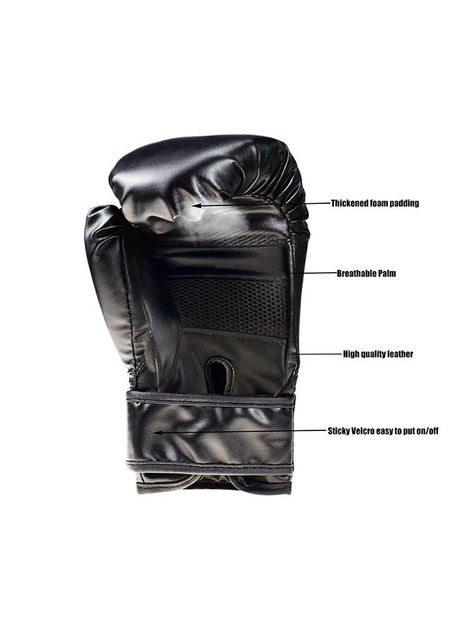 VInedi High-Quality Boxing Gloves Black Color for Ultimate Performance and Protection  - Image 2