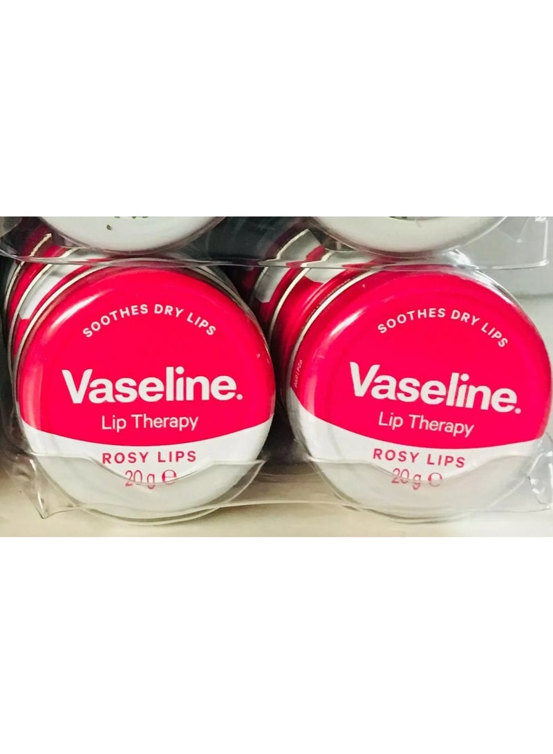 فازلين علاج الشفاه شفاه وردية 20 جرام، عبوة من قطعتين