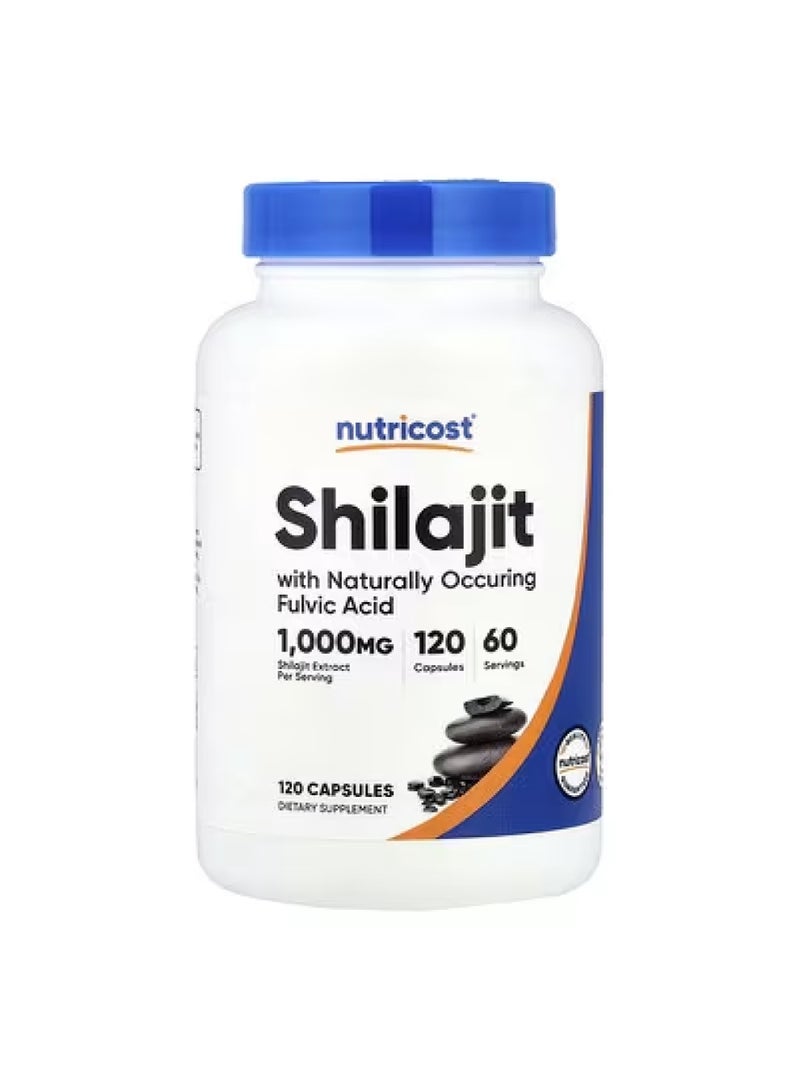 Shilajit, 1,000 mg , 120 Capsules (500 mg per Capsule)