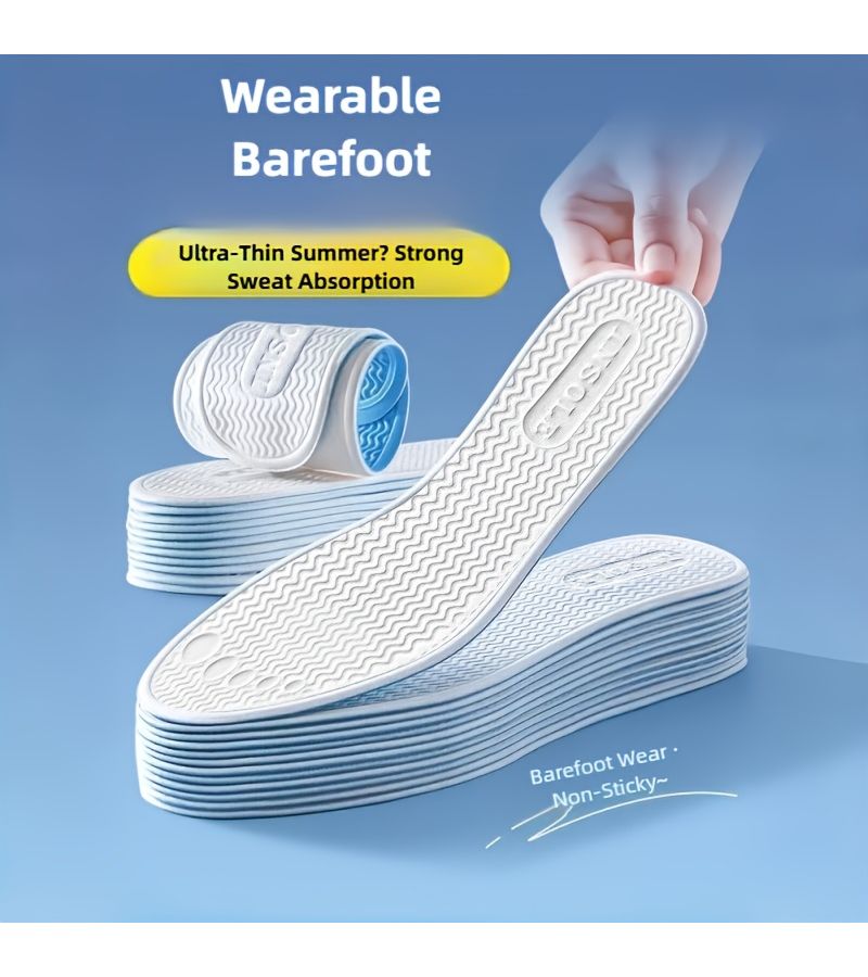 1 Pair Ice Feeling Breathable Insoles EU39-40 Soft High Rebound Unisex Summer - Image 3