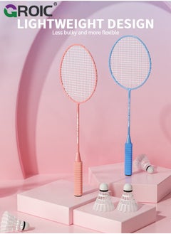 GROIC 2 Pieces Badminton Set,Outdoor sports set,Badminton Set Including 1 Badminton Bag,2 Rackets,3 Badminton Shuttlecocks  - Image 3