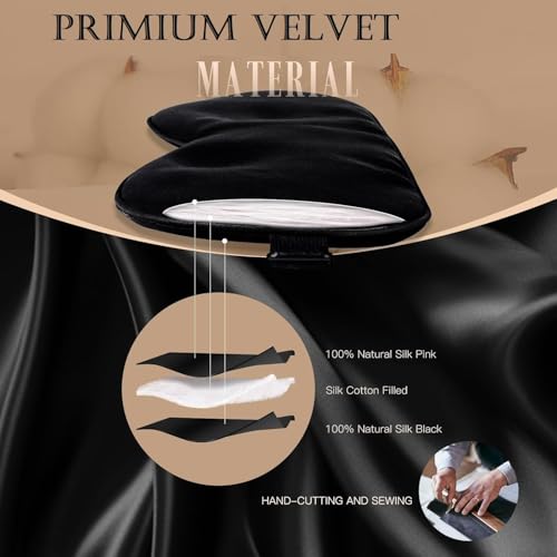VALKYRIE Super Soft & Comfortable Eye Mask for Sleeping with Adjustable Strap Sleeping Mask Blind Fold For Travelling Sleep Mask Pad Suitable For All Family Members Sleeping Eye Mask Blind Folds (BLCKVLVT) - Image 2