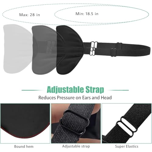 VALKYRIE Super Soft & Comfortable Eye Mask for Sleeping with Adjustable Strap Sleeping Mask Blind Fold For Travelling Sleep Mask Pad Suitable For All Family Members Sleeping Eye Mask Blind Folds (BLCKVLVT) - Image 3