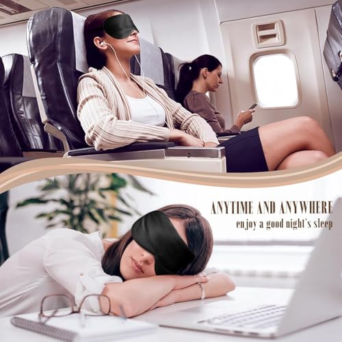 VALKYRIE Super Soft & Comfortable Eye Mask for Sleeping with Adjustable Strap Sleeping Mask Blind Fold For Travelling Sleep Mask Pad Suitable For All Family Members Sleeping Eye Mask Blind Folds (BLCKVLVT) - Image 4