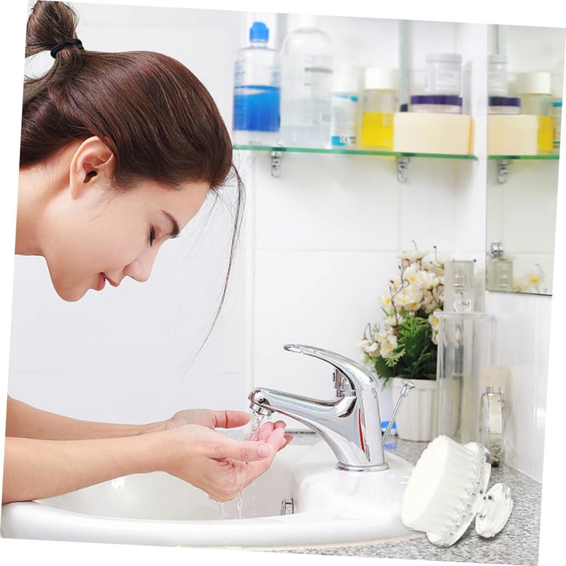 3 Pcs Manual Facial Brush Set With Transparent Covers Soft Bristles For Deep Cleansing Exfoliating And Pore Cleaning - Image 4