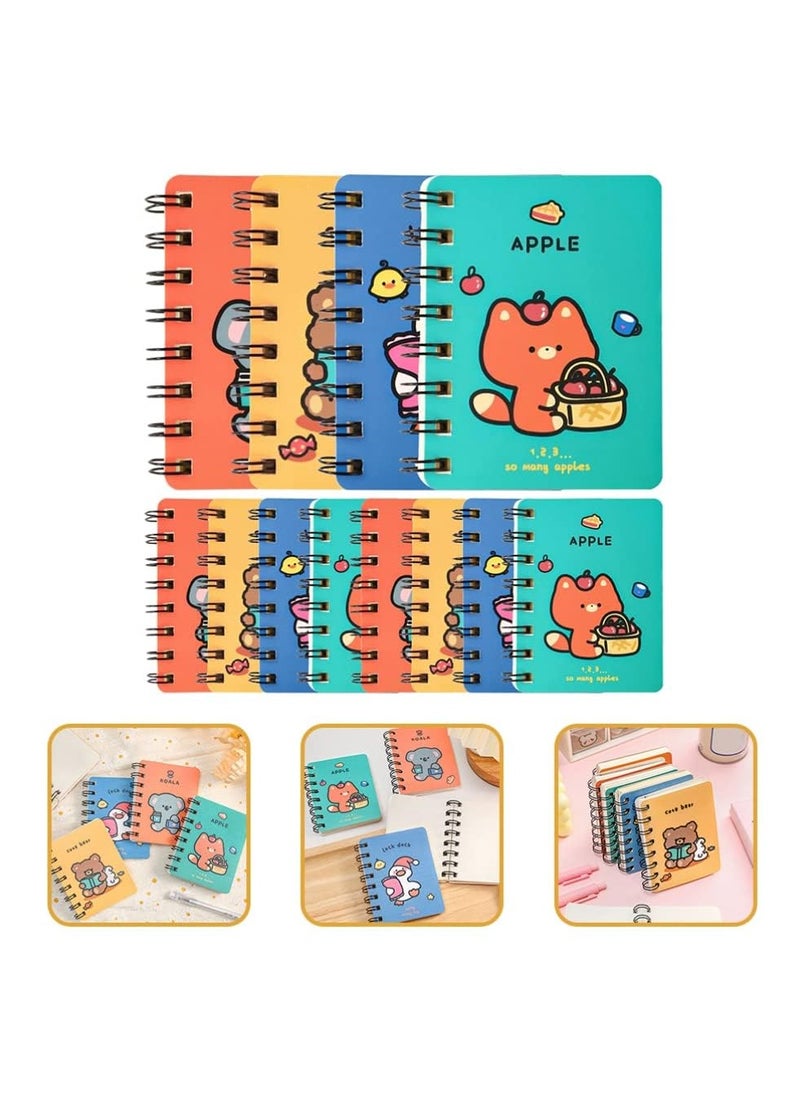 KASTWAVE Mini Pocket Notebooks 12 Pack Mini Fruit Spiral Notepads Set Journal Diary Note Pads for Writing Sketching, Lined Paper  - Image 3