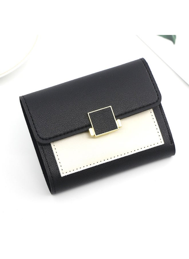 NIBEMINENT Mini Three-fold Women's Short Purse Purse Purse Coin Purse Storage Bag Card Bag Holding Bag Women's Purse Purse  - Image 1