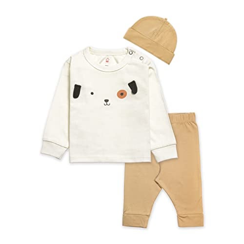 ARIEL Cotton Clothing Sets for Boys & Girls - Unisex Clothing Sets Full Sleeve T-Shirt & Pant -Size(2-3_Years) -Style(White-Cap) - Image 1