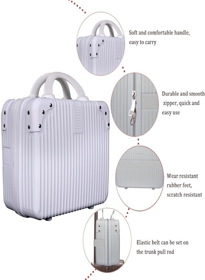 ShreeVoke Mini Suitcase for Makeup, Mini Hard Shell Travel Luggage, Women Portable Water Proof Carrying Suitcase, Pressure-Proof Makeup Carrying Case, Lightweight Bag - Image 3