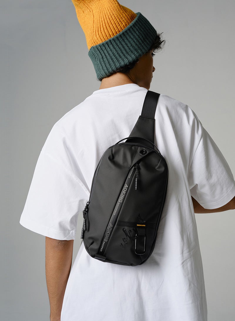 AOKING Men's Messenger Bag Business Men's Bag Multifunctional Chest Bag Shoulder Bag - Image 3