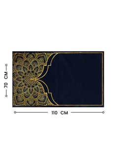 Intex Curtains House INtex Home Velvet Prayer rug - printed fabric padded with antislip layer -pattern Isalmic  design - 70 x 110 cm  - Image 4