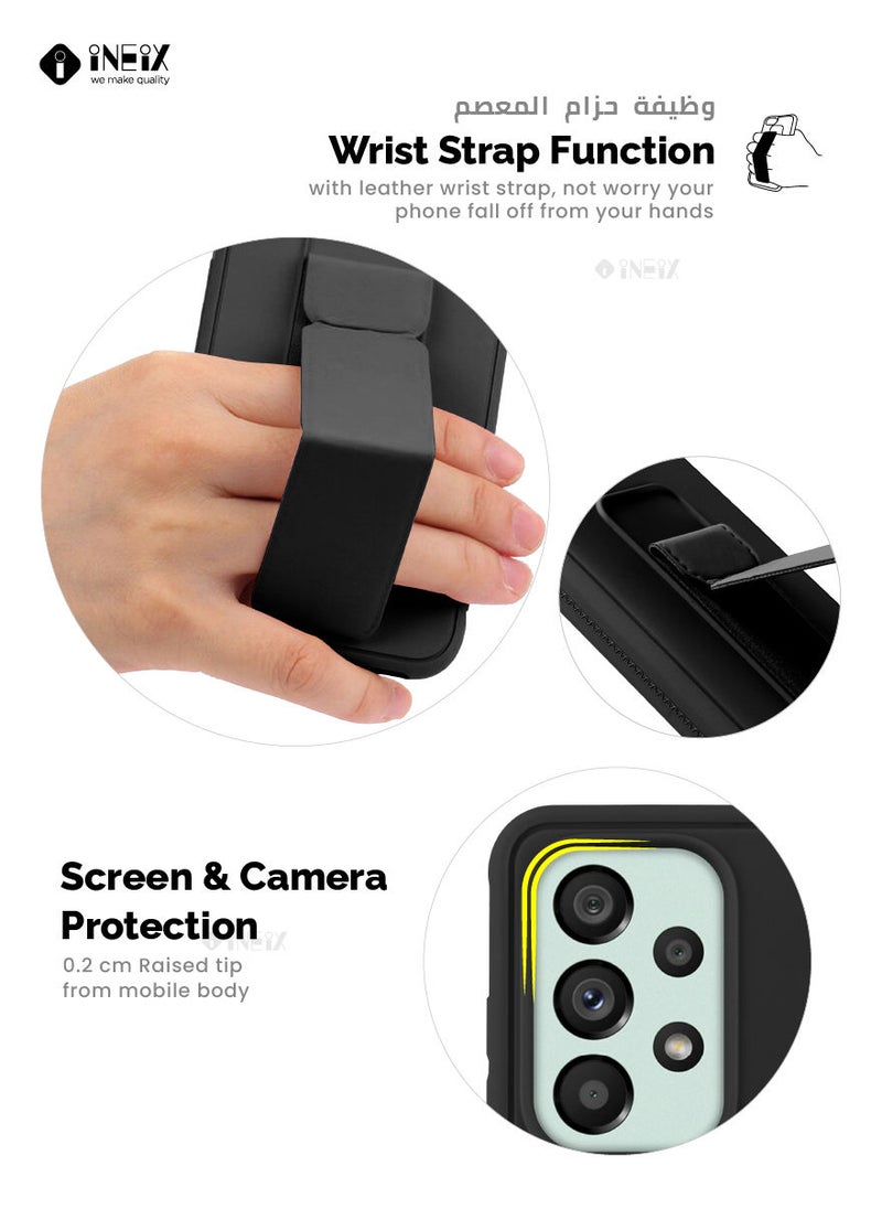 INEIX - 3 in 1 Magnetic Hand Grip Holder Case For Samsung Galaxy A73 5G Black - Image 1