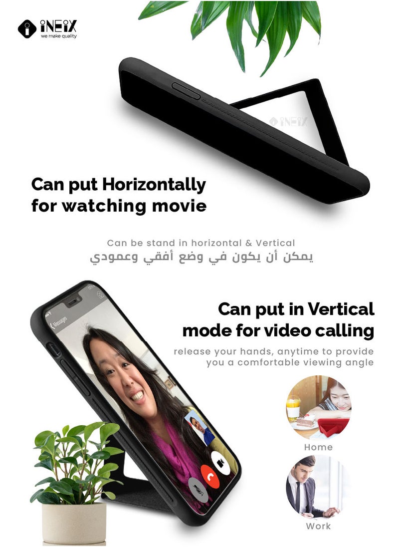 INEIX - 3 in 1 Magnetic Hand Grip Holder Case For Samsung Galaxy A73 5G Black - Image 1
