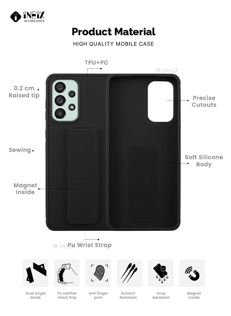 INEIX - 3 in 1 Magnetic Hand Grip Holder Case For Samsung Galaxy A73 5G Black - Image 1