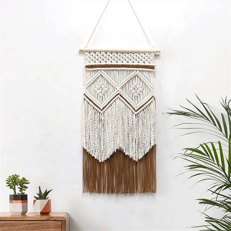 BMIDRUT Hanging Macrame Tapestry Dream Catchers Hand Woven Tapestries Boho Wall Art Decor Home Wall Decor Wall Pediment - Image 2
