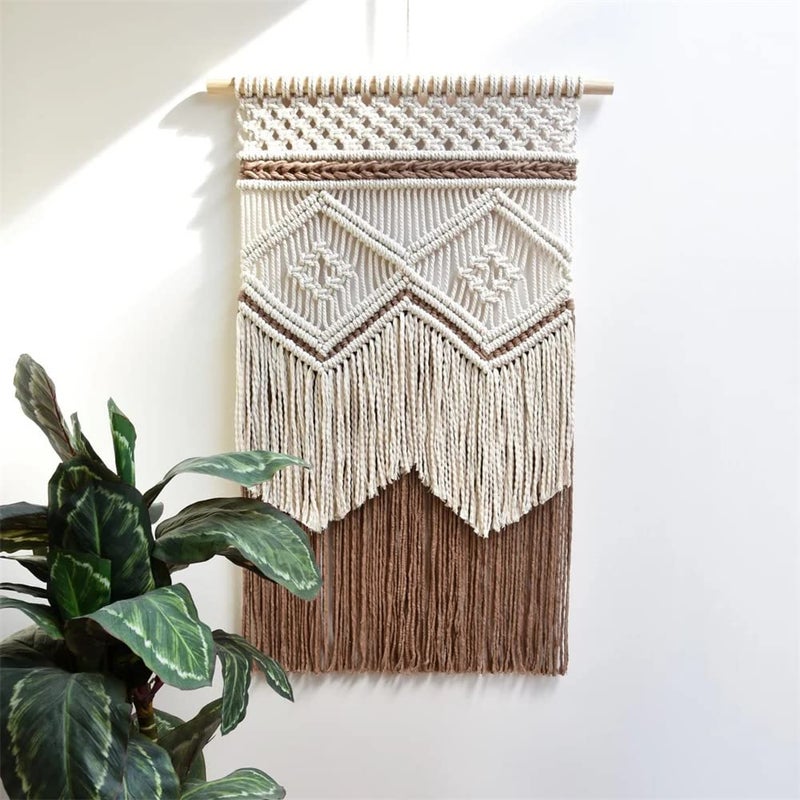 BMIDRUT Hanging Macrame Tapestry Dream Catchers Hand Woven Tapestries Boho Wall Art Decor Home Wall Decor Wall Pediment - Image 1