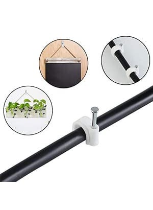 CARE 'N' TOUCH CARE N TOUCH PVC Wire Fastener Circle Cable Clips with Metal Nails for Cable Management Cord Organizer White Pack of 100 5 mm  - Image 3
