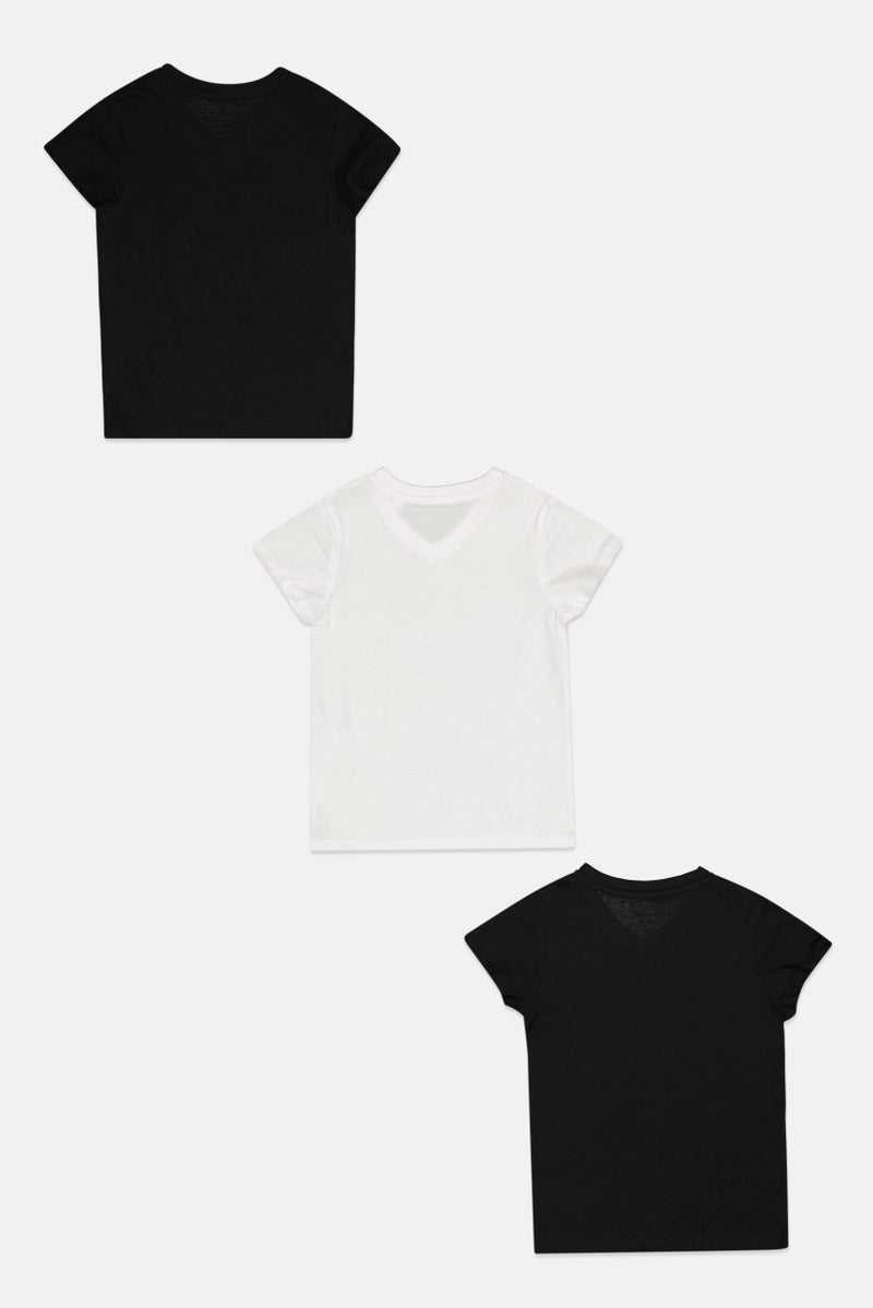 English Laundry Toddlers Boy 3 Pcs V-Neck Short Sleeves Solid T-Shirt, Multicolor - Image 2