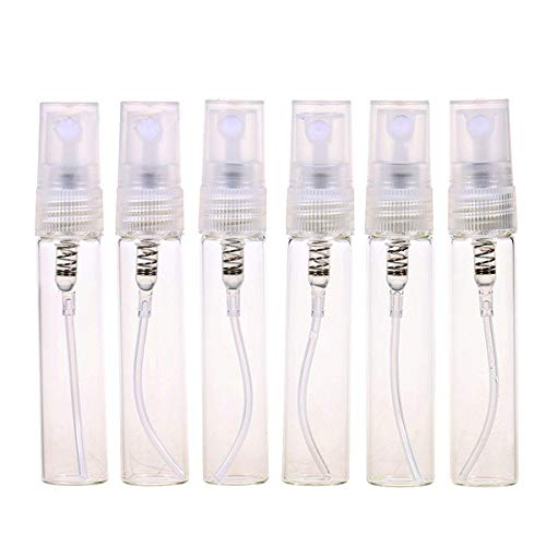 Hunky Dory 12pcs Transparent 8ml Glass Empty Pocket Pen Spray Bottle Refillable Bottle Saniztizer Toner Perfume Attar Lotion Moisture Oil Pack of 12 - Image 1