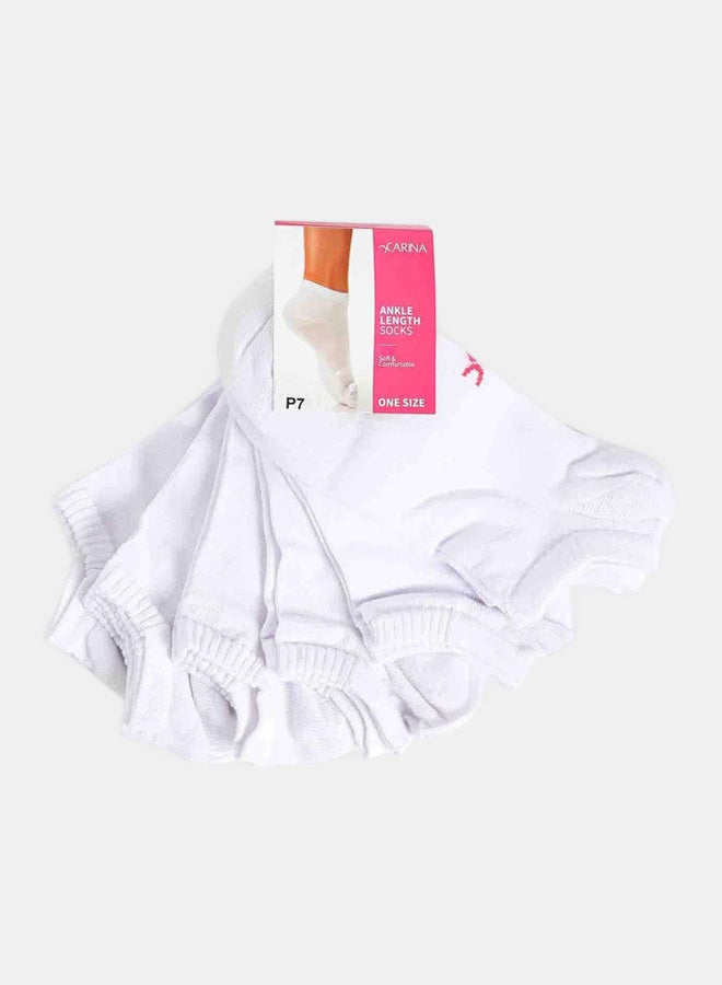Carina Cotton Ankle Socks - 7 Pairs - Image 1