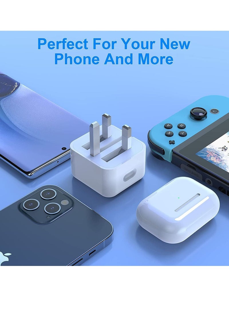 Ntech 20W Type C Fast Charger Plug Power Delivery Wall Adapter Compatible For iPad Pro 11 inch 2021/2020/2018,) iPad Mini 6th, (Pixel 6/5/3XL/Galaxy (1m) - Image 2