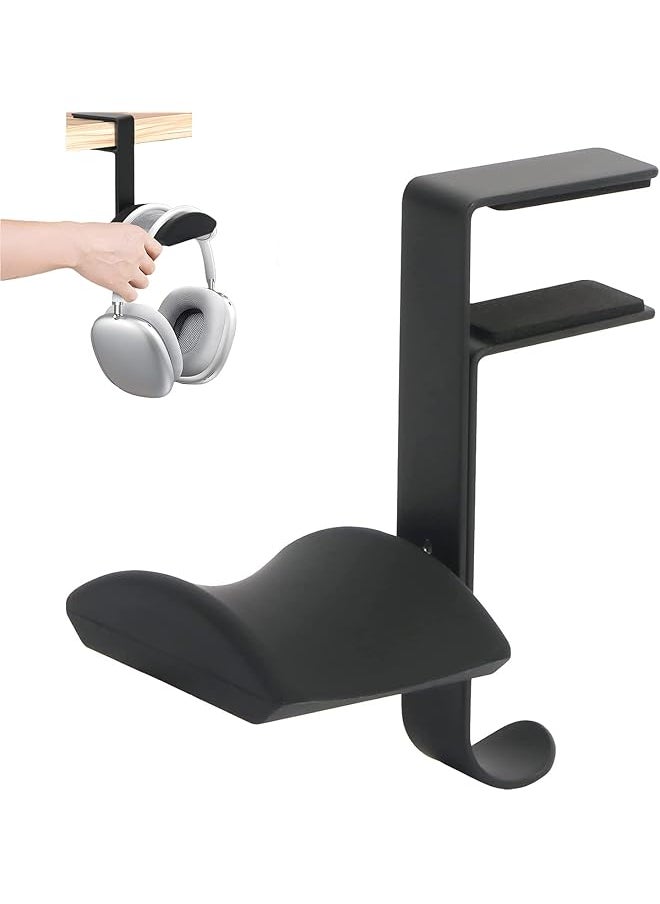 X spring Desk Headphone Hanger Space Saving Adjustable Aluminum Headphone Stand Under Desk Headphone Stand With Storage Hook Headphone Hanger For All Headphones  - Image 1