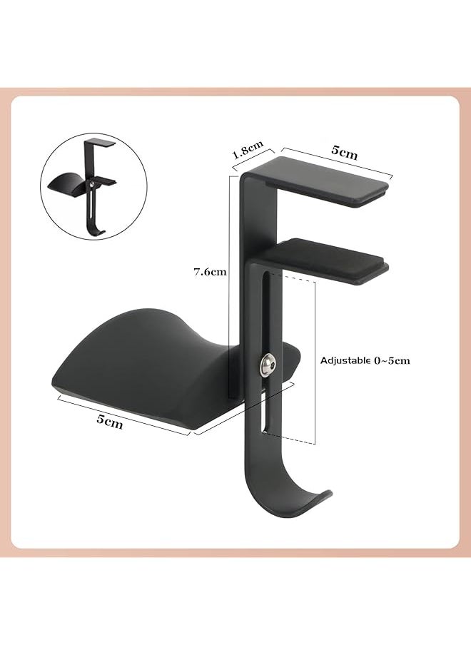 X spring Desk Headphone Hanger Space Saving Adjustable Aluminum Headphone Stand Under Desk Headphone Stand With Storage Hook Headphone Hanger For All Headphones  - Image 5