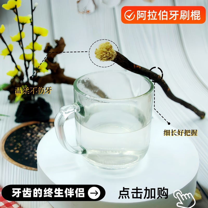 YXFS Miswak Tooth Stick - Traditional Arabic Herbal Toothbrush for  Adults - Image 3