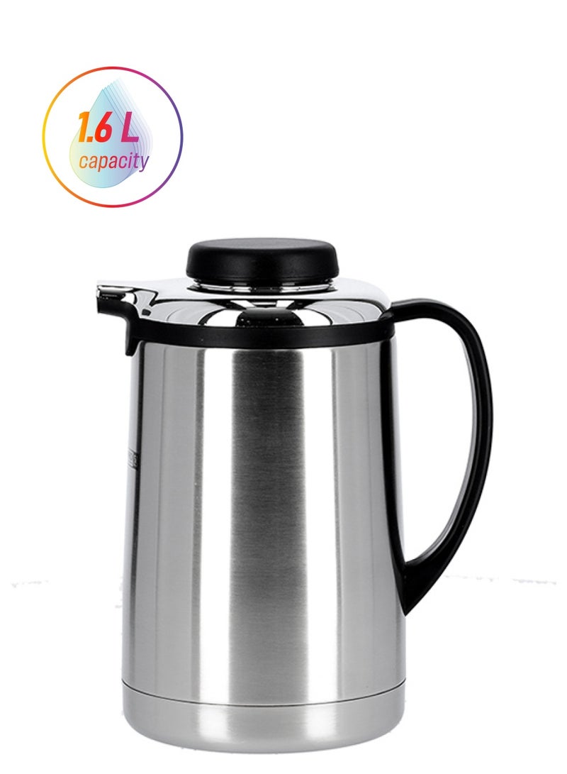 Royalford Stainless Steel Vacuum Flask Silver/Black - Image 1