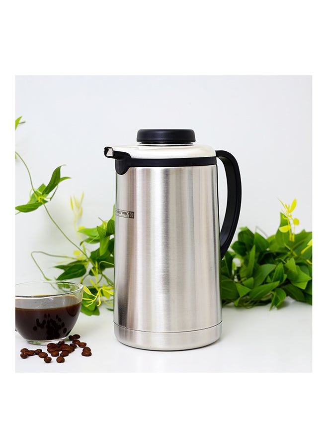 Royalford Stainless Steel Vacuum Flask Silver/Black - Image 2