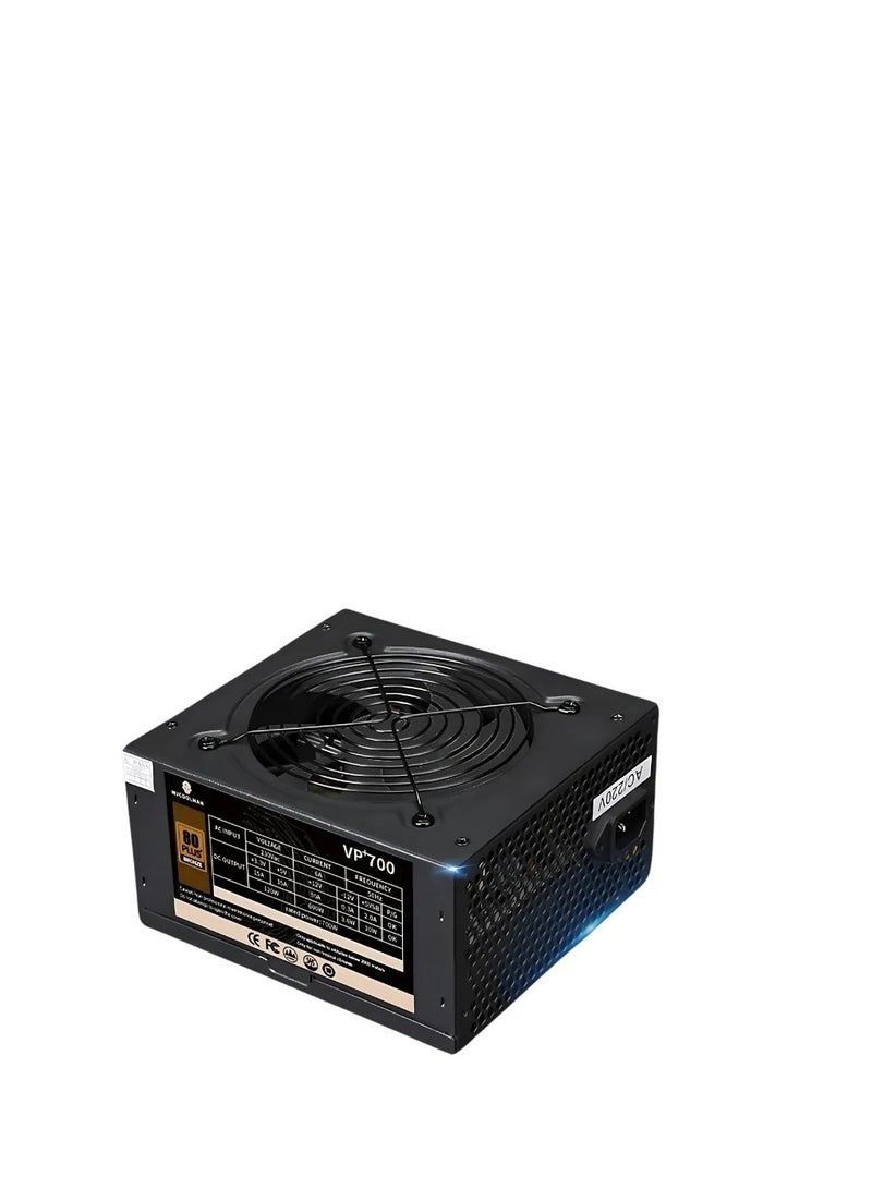 WJCOOLMAN WJ كولمان VP700 ، مزود طاقة 700 واط +80 برونزي (أسود / أبيض) - Image 1