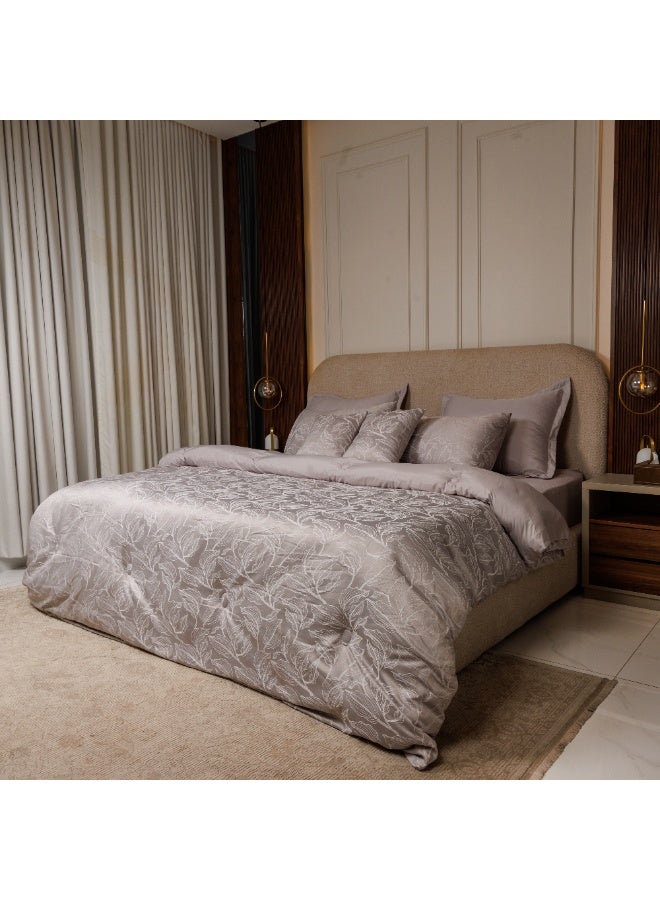 FoamZone Jacquard Microfiber Comforter, 10 PCs King Size 270x260 cm - Image 1