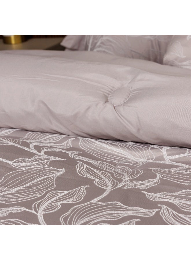 FoamZone Jacquard Microfiber Comforter, 10 PCs King Size 270x260 cm - Image 4