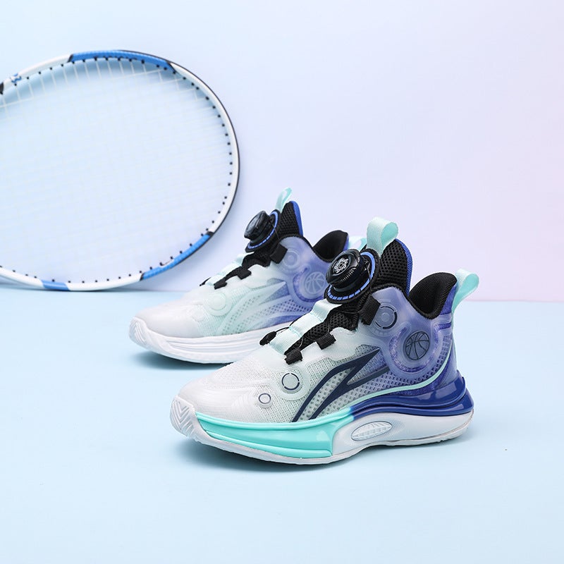 Children'S Sneaker 24 Spring New Boys And Girls Mesh Breathable Rotating Buckle Non-Slip Large Children'S Running Shoes Tide - Image 3