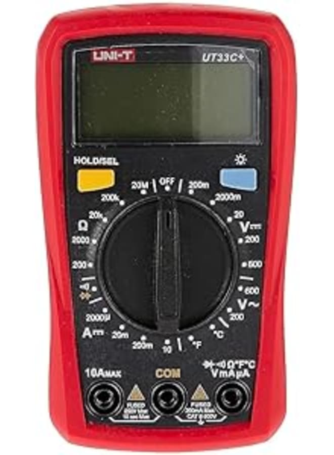 UNI-T ECVV Uni-T Ut33C Plus Digital Palm Size Multi Meter Voltmeter Ammeter Resistance Lcr And Temperature With Backlight